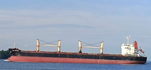 Ship spotted at Changi Coastal Walk.